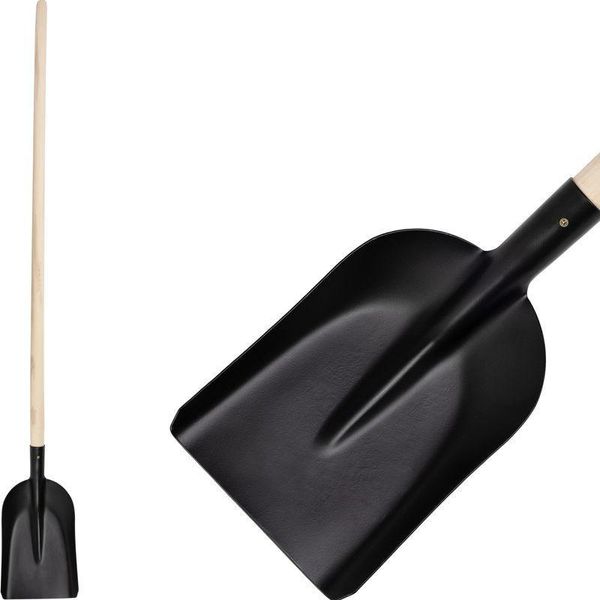 Pala S504A.WH, Modello 7131, Nera, Stretta, Manico In Legno-image