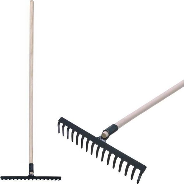 Rastrello Da Giardino Strend Pro R105, 16 Denti, Manico In Legno 1600 Mm-image