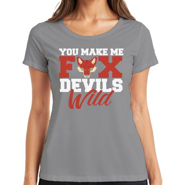 Mi Fai Diventare Una Volpe Selvaggia Fuchs Teufels Wild Bayrisch Saying Maglietta Da Donna, Grigio, 3XL-image