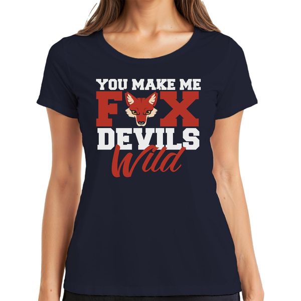 Mi Fai Diventare Una Volpe Selvaggia Fuchs Teufels Wild Bayrisch Dicendo Maglietta Da Donna, Navy, Xl-image