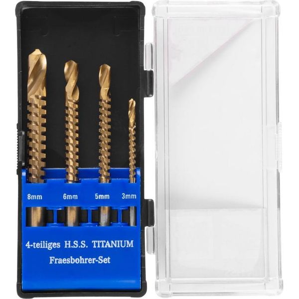 Set Di Punte Strend Pro RS003, Per Fresatura, 4 Pezzi, 3-4-6-8 Mm-image