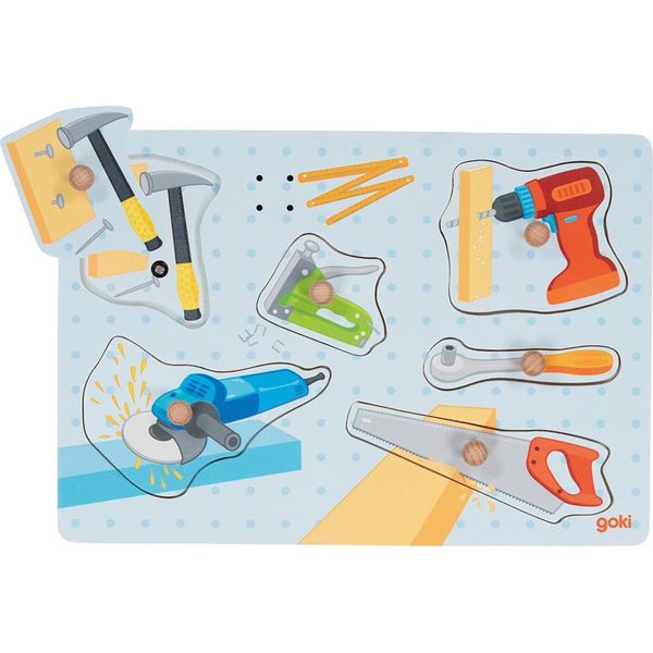Goki Puzzle Di Legno Con Suono, 6 Pezzi.-image