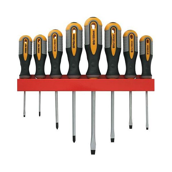 Set Di Cacciaviti Strend Pro SDX72-308, 9 Pezzi, Piatti + Phillips-image