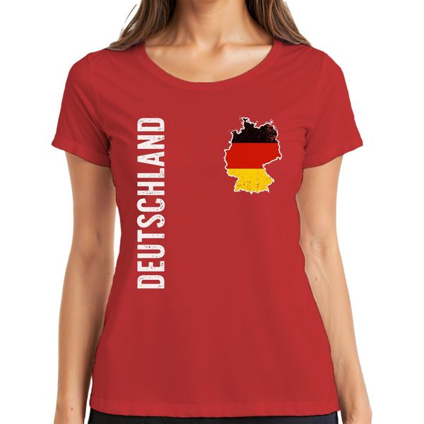 Maglietta Da Donna Con Bandiera Della Germania Per La Coppa Del Mondo 2026, Rosso, Xxl-image