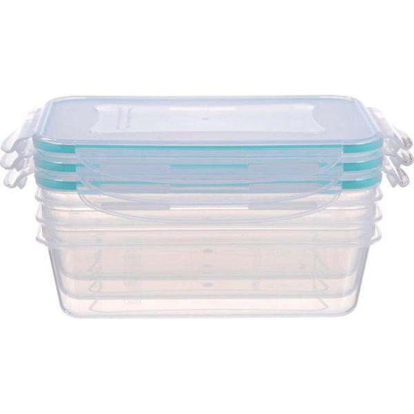 Contenitore Magichome Lunchbox Set YH377, Set 3 Pz, 1350 Ml, 155X215X75 Mm, Rettangolare, Clip-image