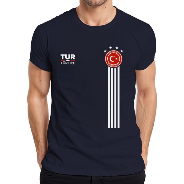 Maglietta Da Uomo Dei Mondiali Di Calcio Della Turchia Half Moon World Cup Shirt, Navy, M-image