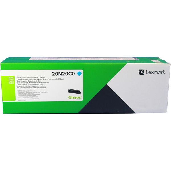 Lexmark 20N20C0 Cartuccia Toner 1 Pz Ciano-image