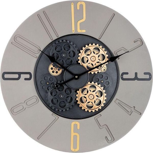 Casablanca Wanduhr, Rund, Zahnradmotiv, Metall, Grau, , L. 6,5 Cm, D. 60 Cm 46359/Abverkauf Nur Solange Vorrat Reicht-image