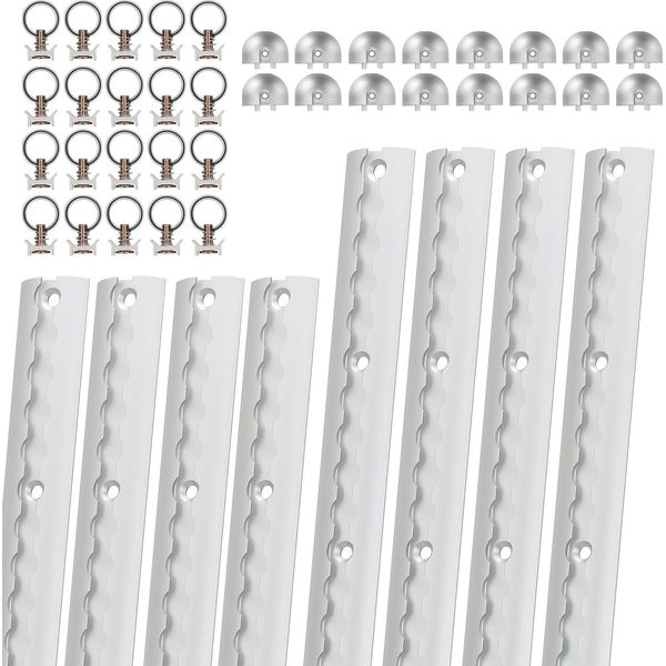 Binari Di Ancoraggio Binario Di Linea Aerea 8×1M, Fissaggio Per Il Trasporto, Binario In Alluminio Leggero, Con Occhiello Di Ancoraggio, Set Di Fissaggio Del Carico-image