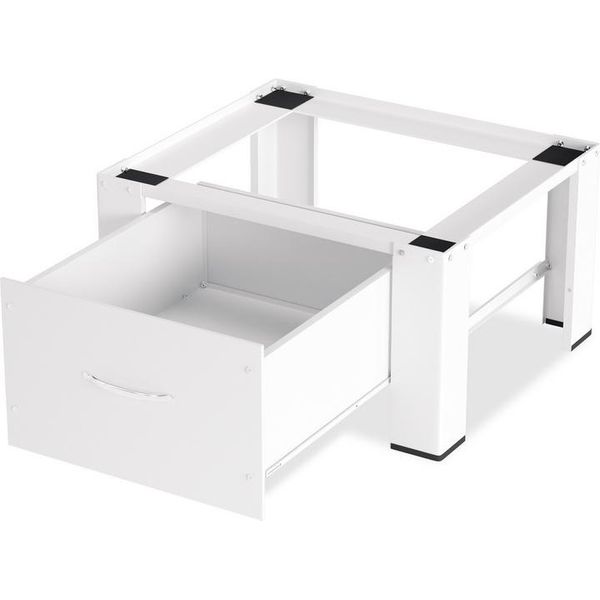 Yakimz Base Per Lavatrice, Base Stabile Per Lavatrice, Base Per Lavatrice Con Cassetto In Acciaio Fino A 150 Kg Bianco-image