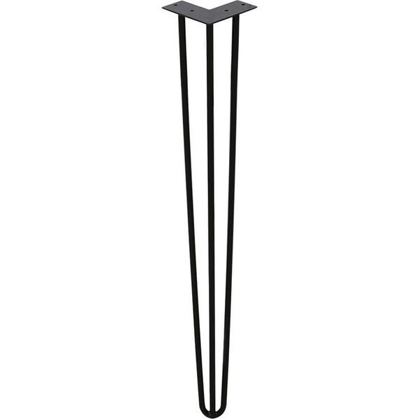 Jopassy 4X Hairpin Legs Mobili Gambe Tavolo Runner Nero Hairpin Legs 3 Staffe, Per Tavolo Da Pranzo 45Cm-image