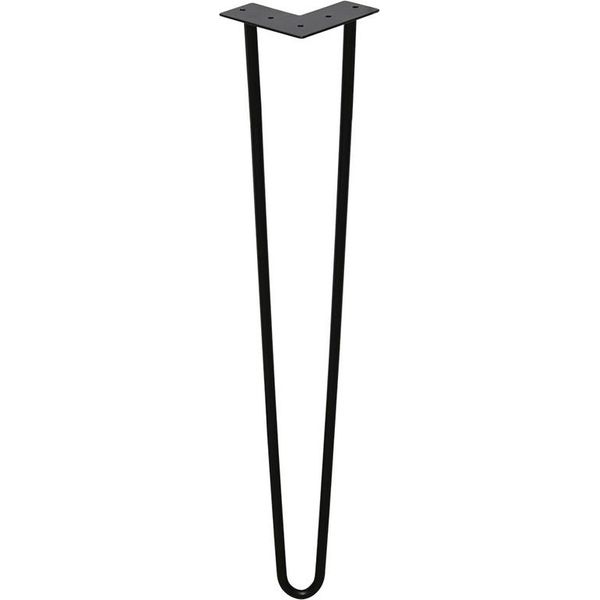 Yakimz 4X Hairpin Legs Mobili Gambe Tavolo Runner Nero Hairpin Legs 2 Staffe, Per Tavolo Da Pranzo 45Cm-image