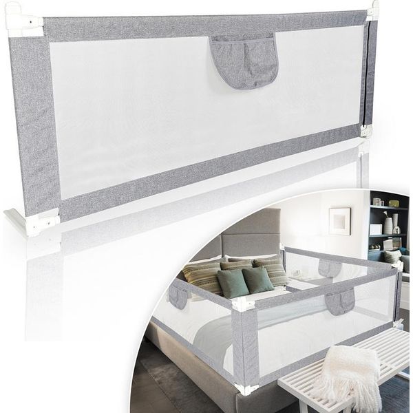Yakimz Protezione Letto Bambini 180Cm Protezione Anticaduta Letto Bambini, Spondina Regolabile In Altezza Per Letto Famiglia E Culla-image