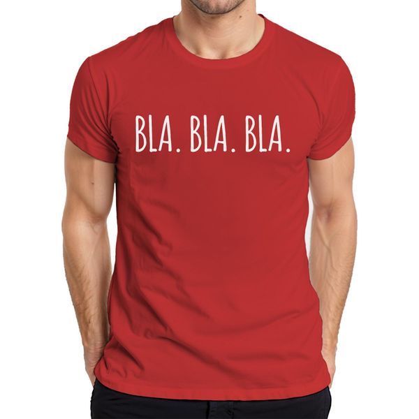 Bla Bla Bla Divertente Detto Ironia Umorismo Regalo Dichiarazione T-Shirt Da Uomo, Rosso, 3XL-image