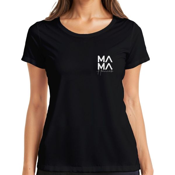 Regalo Per La Festa Della Mamma | Mamma Personalizzabile Con I Nomi Dei Bambini | Regalo Mamma Personalizzato | Idea Regalo Futura Mamma Maglietta Da Donna, Nera, Xl-image