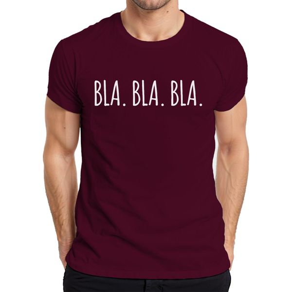 Bla Bla Bla Divertente Detto Ironia Umorismo Regalo Dichiarazione T-Shirt Da Uomo, Borgogna, S-image