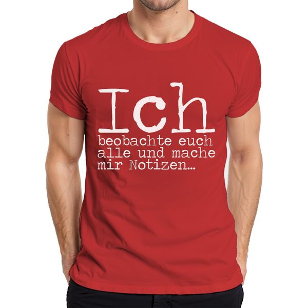 T-Shirt Da Uomo "Osservo E Annoto"", Rosso, 3XL, Nerd, Che Dice ""Detective"", Umorismo"-image