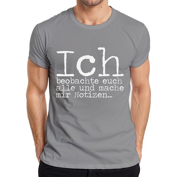 Osservo E Annoto Nerd Che Dice Detective Umorismo Dichiarazione T-Shirt Da Uomo, Grigio, L-image