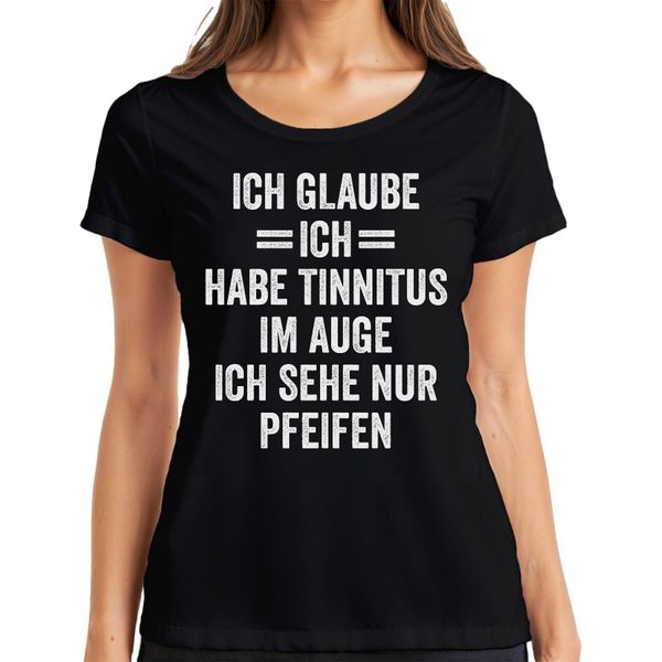 Tinnitus In The Eye Only See Whistling Divertente Ent Regalo Audiologo Signore T-Shirt, Nero, Xl-image