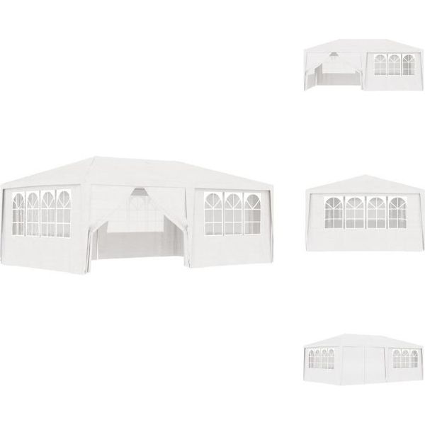 Vidaxl Tenda Professionale Per Feste Con Pareti Laterali 4×6 M Bianco 90 G/M² - Padiglioni E Tende Per Feste-image