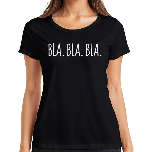 Bla Bla Bla Divertente Detto Ironia Umorismo Regalo Dichiarazione T-Shirt Da Donna, Nero, S-image