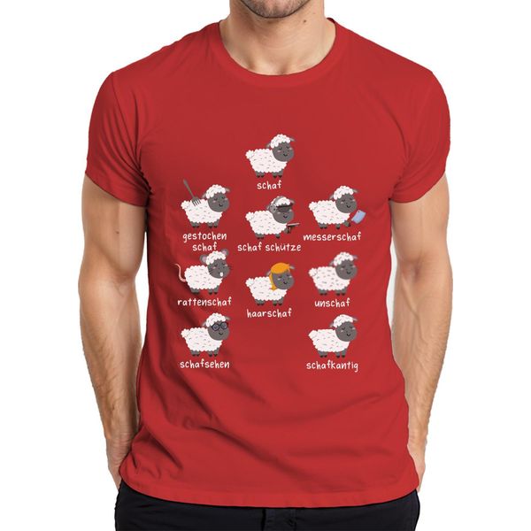 Detti Divertenti Sulle Pecore Giochi Di Parole Pecore Animali Umorismo Fattoria T-Shirt Da Uomo, Rosso, S-image