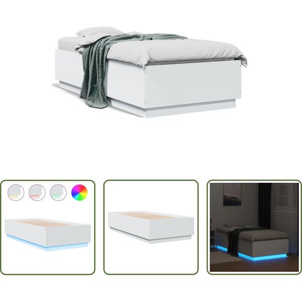 The Living Store Giroletto Con Led Bianco 75X190 Cm Materiale A Base Di Legno-image