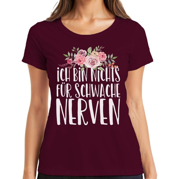 I'm Not For The Faint Hearted Funny Saying Statement Fun Maglietta Da Donna, Borgogna, 3XL-image