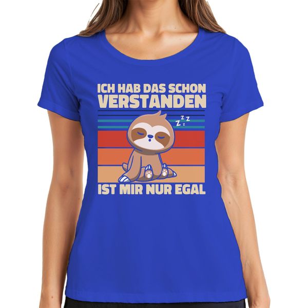 Ho Già Capito Che Non Mi Interessa Il Bradipo Che Dice Maglietta Divertente Da Donna, Blu, Xl-image