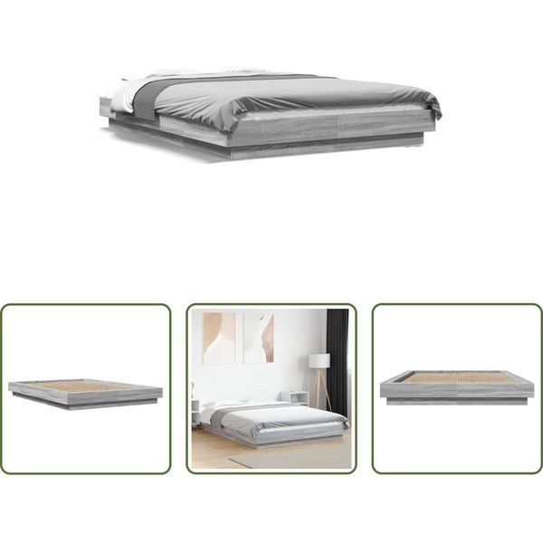 The Living Store Giroletto Grigio Sonoma 120X200 Cm In Materiale Ligneo-image