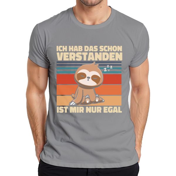 Ho Già Capito Che Non Mi Interessa Il Bradipo Che Dice Funny T-Shirt Da Uomo, Grigio, L-image