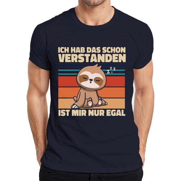 Ho Già Capito Che Non Mi Interessa Il Bradipo Che Dice Funny T-Shirt Da Uomo, Navy, Xl-image