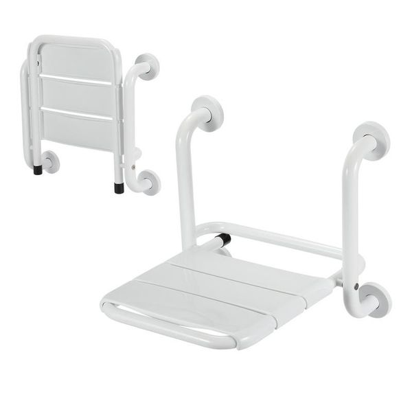 Tolletour Sedile Da Doccia Pieghevole Sedile Da Doccia Pieghevole Sedia Da Doccia Acciaio Inox 304 Abs 35X32,5 Cm Sedile Da Doccia Pieghevole-image