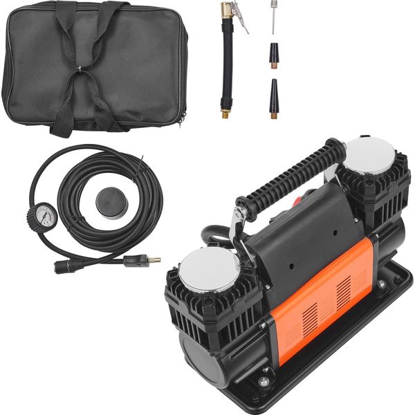 Succebuy Compressore D'aria Ad Alte Prestazioni Da 10,6 Cfm, Gonfiaggio Rapido In 30 S | Gonfiatore Portatile Per Pneumatici Con Due Cilindri, Pompa D'aria Off-Road Da 12 V 150 Psi Con Adattatori Per Camion, Auto, Suv, Veicoli 4 X 4-image