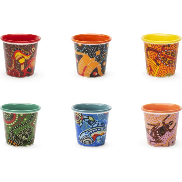 Excelsa Set Da 6 Espressotassen Aboriginal Porzellan 9 Cl Bunt-image