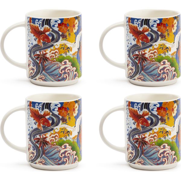 Excelsa Set Von 4 Mugs Kimono Porzellan 30 Cl Bunt-image