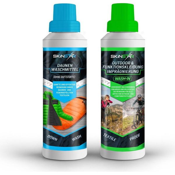 Detergente Skinstar Per Tessuti + Impregnante Wash-In Confezione Doppia Da 500 Ml Ciascuno-image