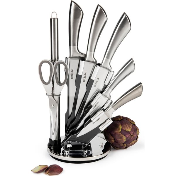 Ceppo Di Coltelli Excelsa 8 Pezzi Jazz Cook Acciaio-image