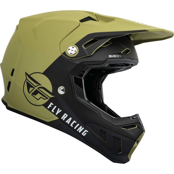 Fly Racing Formula Cc Centrum Motocross Helm, Oliv/Schwarz/Weiß, Xl (62)-image