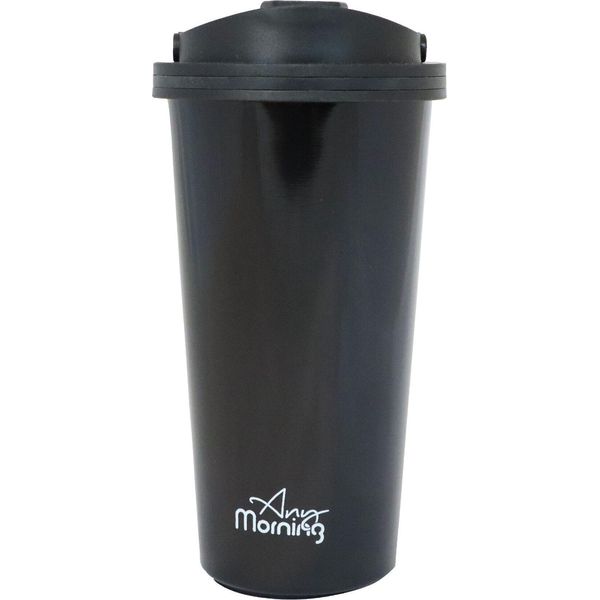 Any Morning Tazza Da Viaggio, Tazza Da Caffè Isolata In Acciaio Inossidabile, Tazza Da Caffè Da Viaggio Per Bevande Calde E Fredde, A Prova Di Perdite E Fuoriuscite, 17 Oz, Nero-image
