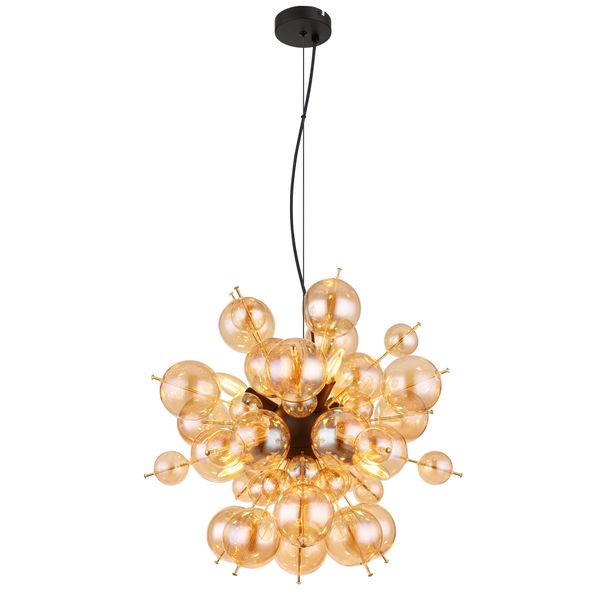 Globo Lighting|Lampada A Sospensione In Metallo Nero Opaco, 6X E14-image