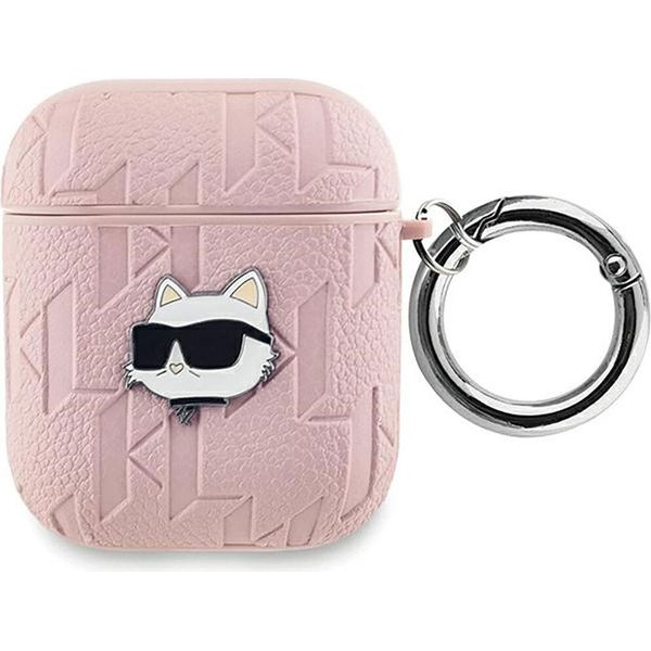 Karl Lagerfeld Kla2Pgchpp Airpods 1/2Cover RóżOwy/Pink Monogram Choupette Head-image