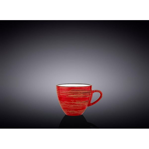 Tazza Da Caffè Espresso Wilmax, 75 Ml, Rosso, Porcellana, WL-669233/A-image