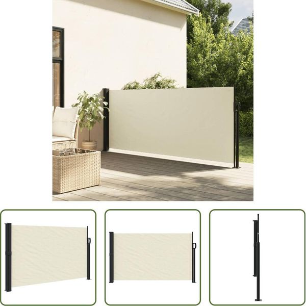 The Living Store Tenda Laterale Estensibile Crema 120X300 Cm-image