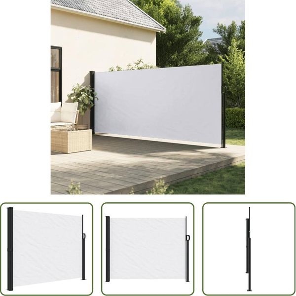 The Living Store Tenda Laterale Estensibile Bianca 160X600 Cm-image