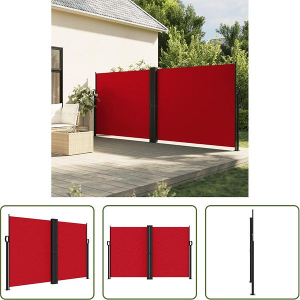 The Living Store Tenda Laterale Estensibile Rossa 160X600 Cm-image