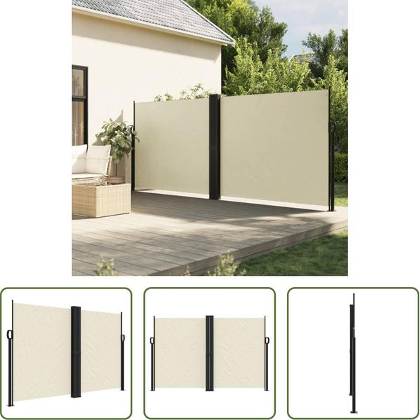 The Living Store Tenda Laterale Estensibile Crema 160X600 Cm-image