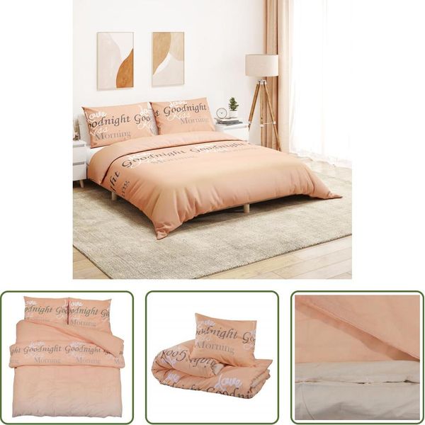 The Living Store Set Di Biancheria Da Letto Rosa 200X200 Cm In Cotone-image