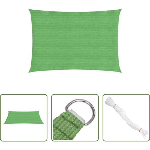The Living Store Tenda Da Sole 160 G/M² Rettangolare Verde Chiaro 2X3,5 M Hdpe-image