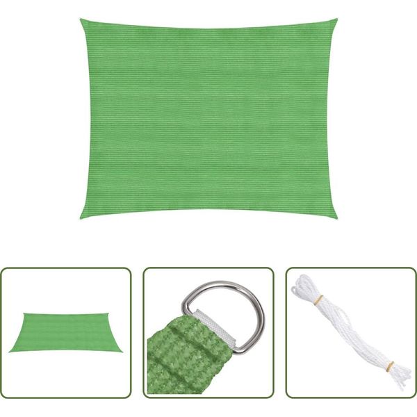 The Living Store Tenda Da Sole 160 G/M² Verde Chiaro 3X4 M Hdpe-image
